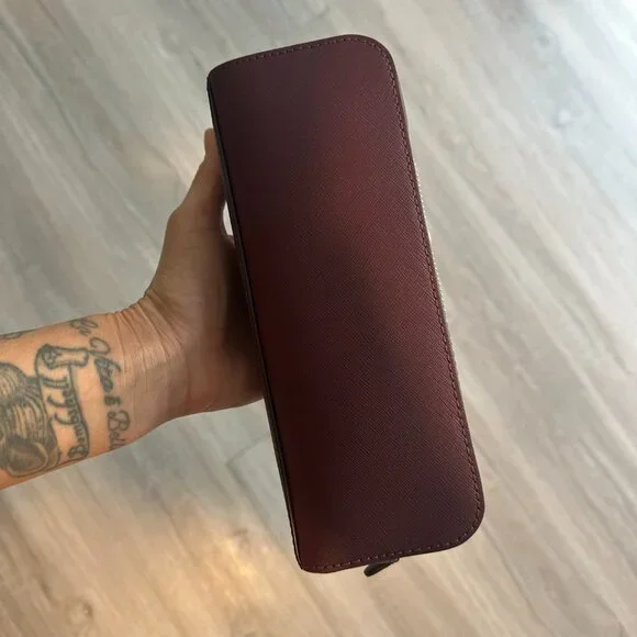 Michael Kors Burgundy Pencil Case - Picture 3 of 3